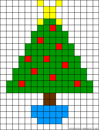 Рисунки по клеткам легкие новогодние