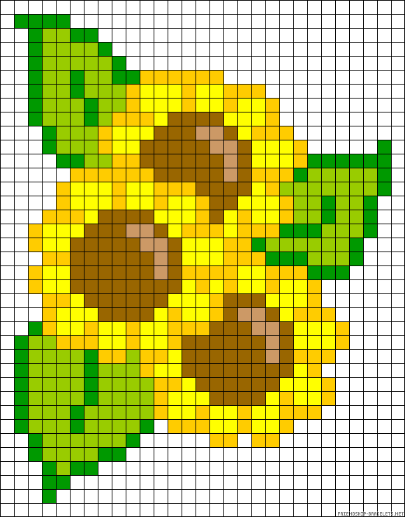 Рисунки по клеточкам подсолнух