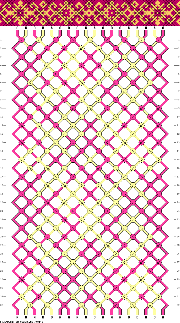 Normal Pattern #147 added by lilly02 | Friendship bracelet patterns easy, Friendship  bracelet patterns, String bracelet patterns