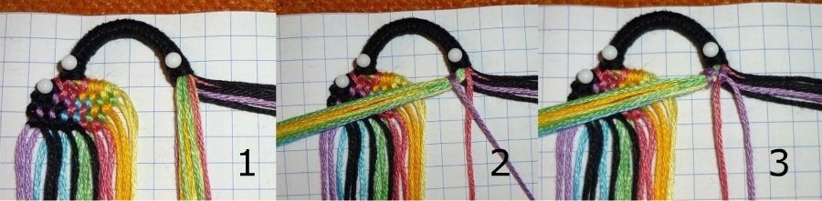 Multi Colored Rainbow Adjustable Friendship Bracelet